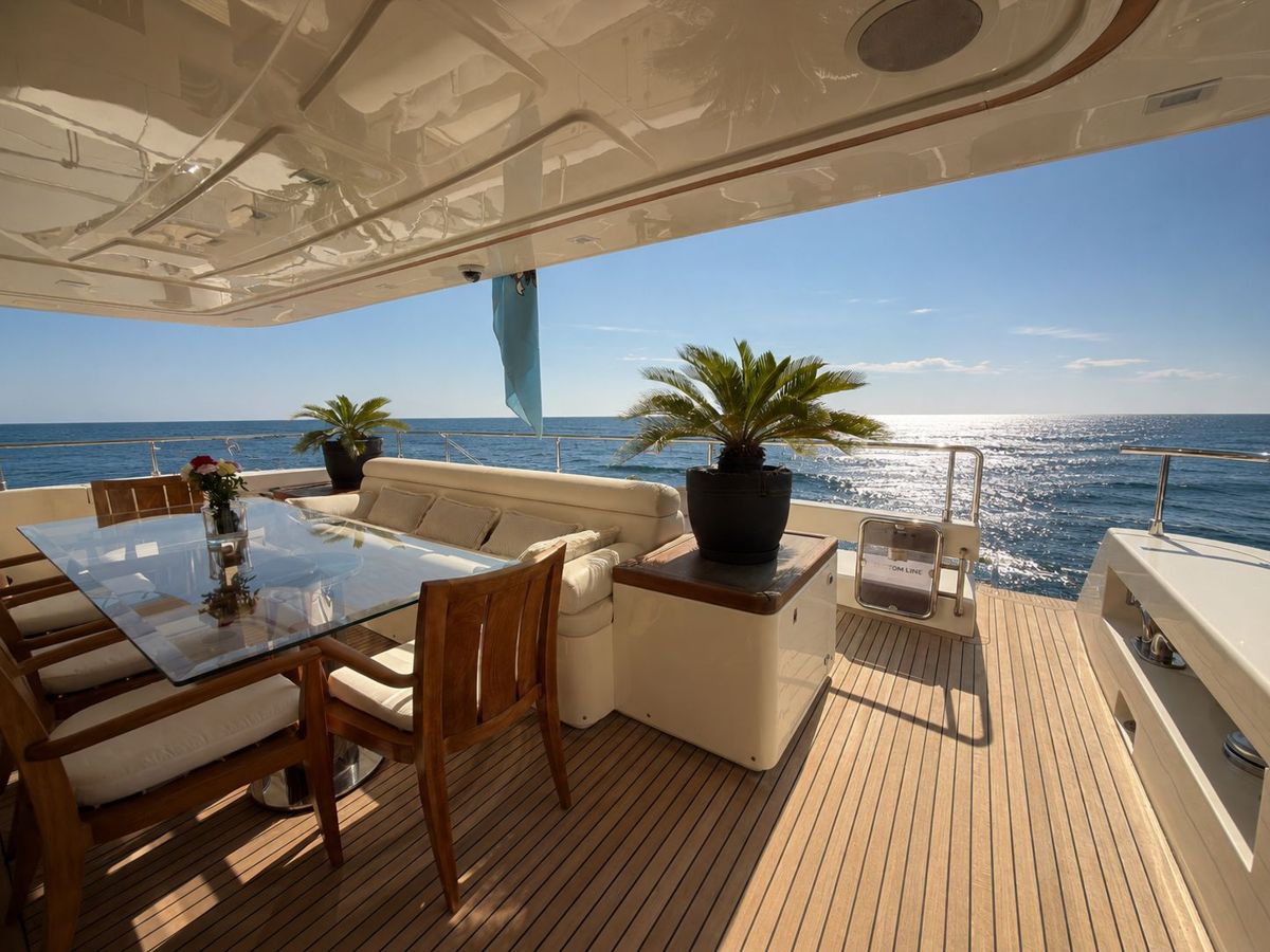 Aft deck table